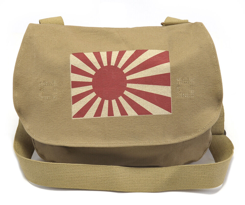 WW2 Japanese Haversack Zatsumo with Rising Sun Flag Musette Bag