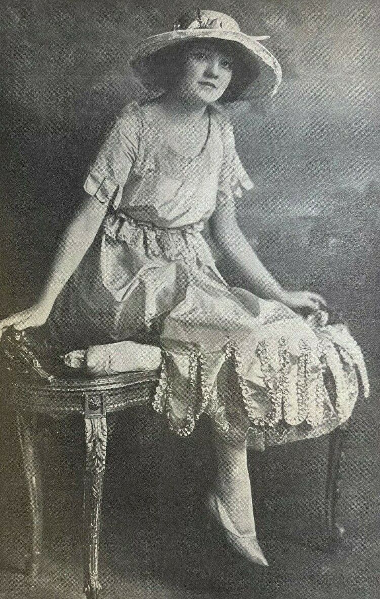 1920 Vintage Magazine Illustration Actress Dorothy Mackaye