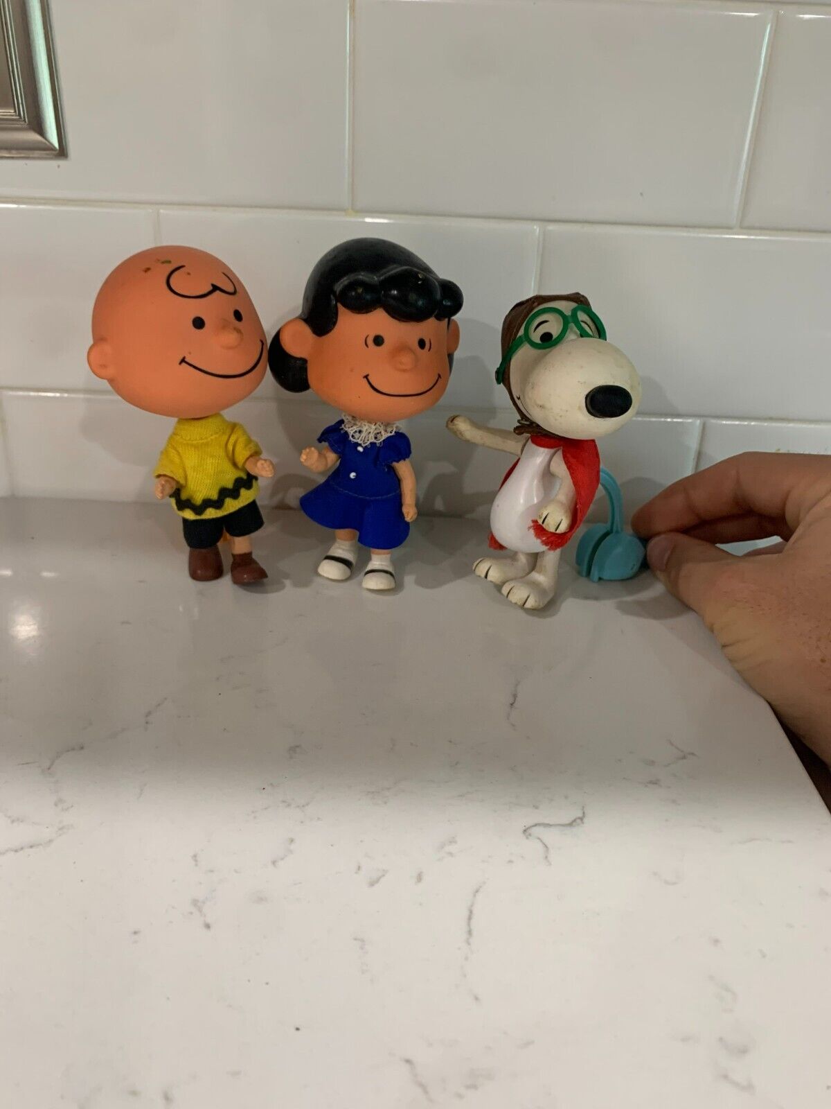 MATTEL INC / Vintage Peanuts 1968 Charlie Brown, Lucy, and Snoopy Skediddlers 