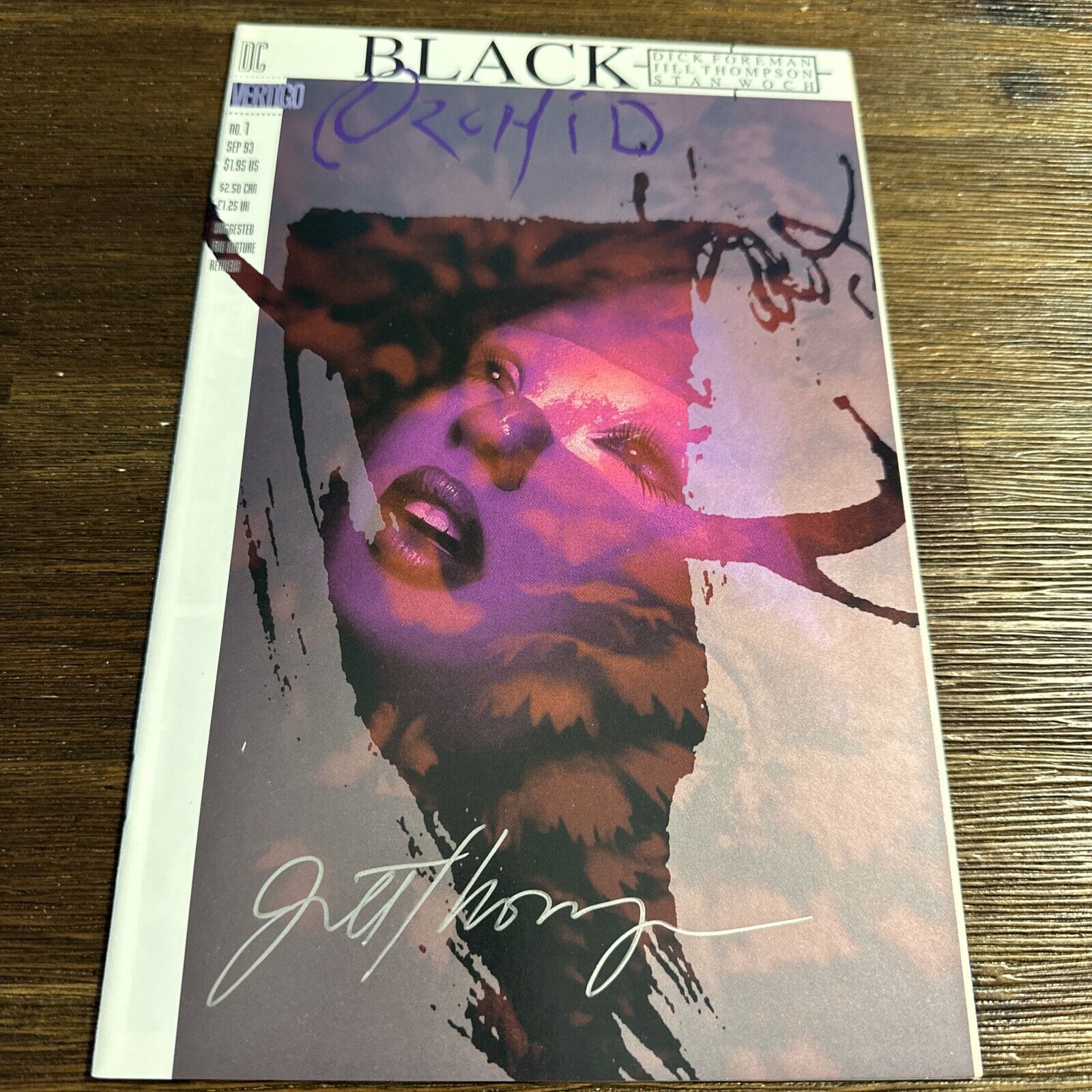Indie Comic Black Orchid #1 DC Vertigo Comics Vintage Sept 1993 Signed Thompson
