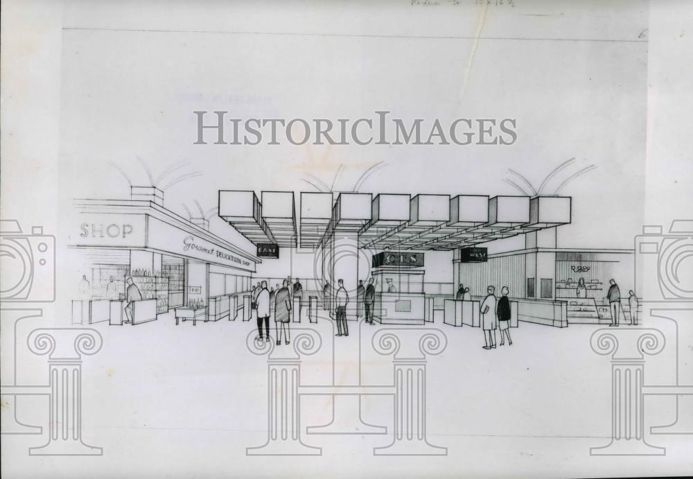 1966 Press Photo CTS Rapid Station-Union Terminal-construction plan - cvb17094