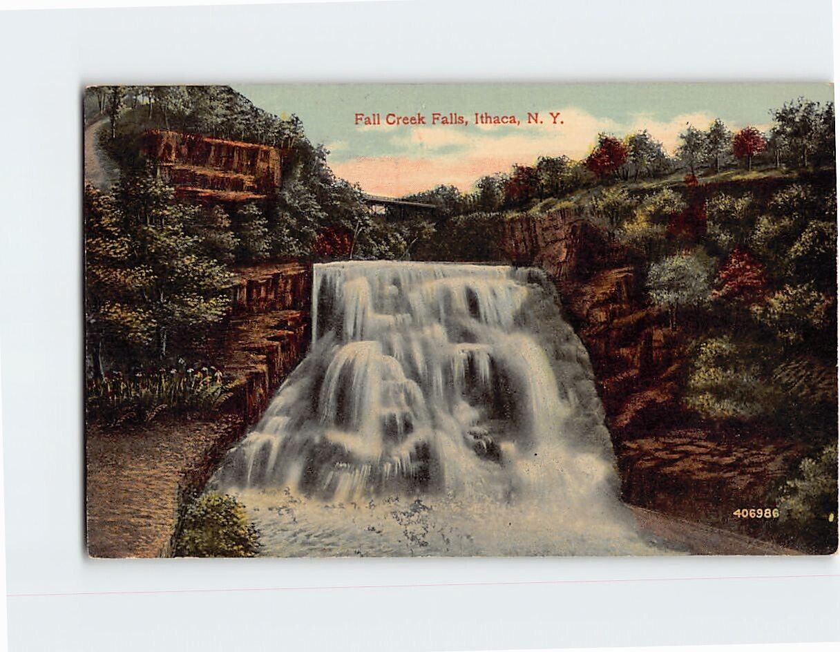 Postcard Fall Creek Falls, Ithaca, New York