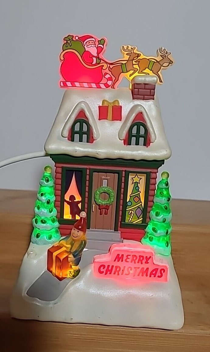 Hallmark Caroling Cottage Christmas Light & Music “Merry Christmas” 2009 House