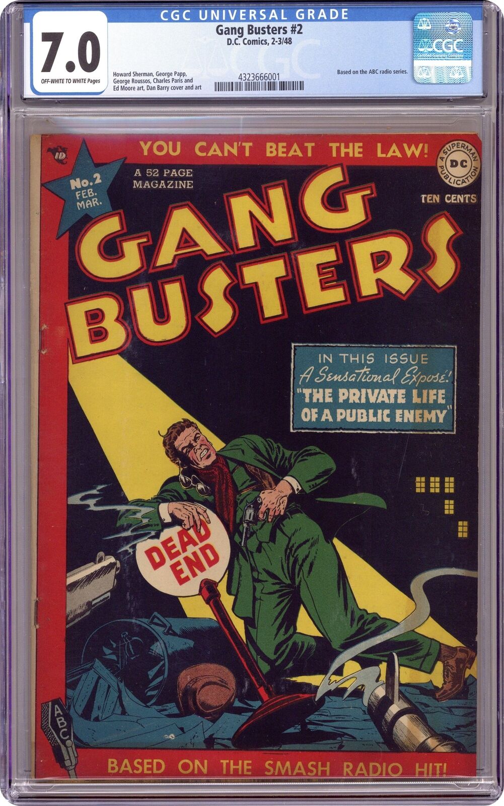 Gang Busters #2 CGC 7.0 1948 4323666001