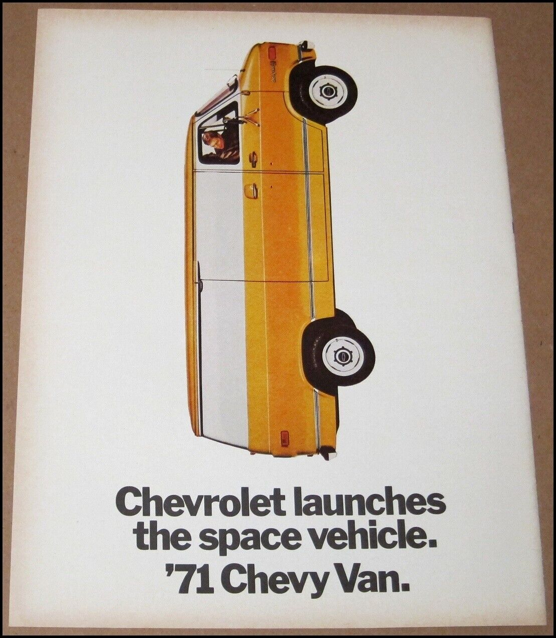 1971 Chevrolet Chevy Van \'71 Car Print Ad 1970 Automobile Advertisement Vintage