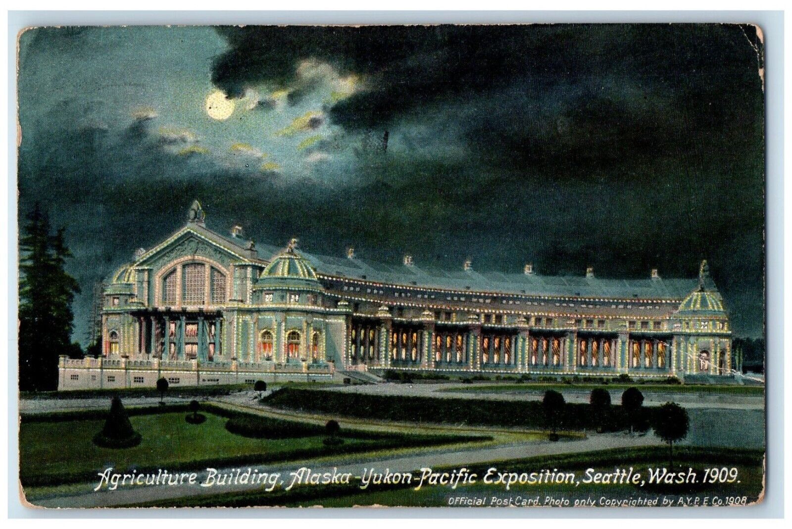 1921 Agriculture Building Alaska Yukon Exposition Seattle Washington WA Postcard