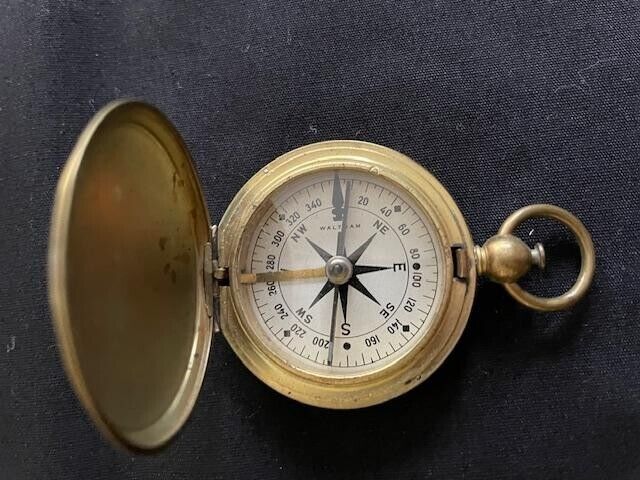 WW-2 Brass Military Compass by Waltham