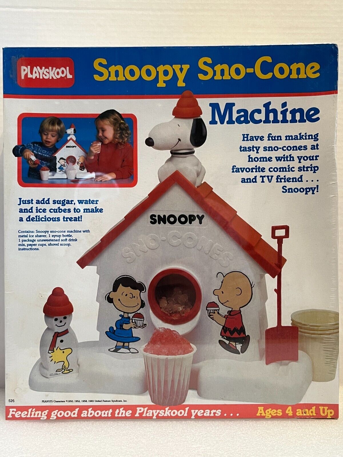 1980\'s NEW UNOPENED Snoopy Playskool Sno-Cone Machine Peanuts USA Made