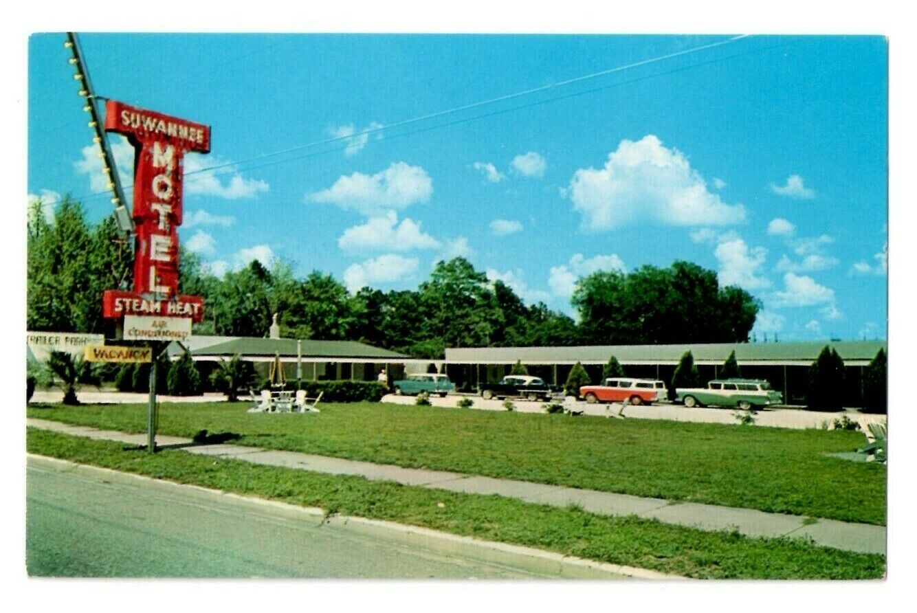 Suwannee Motel Jasper, FL 1950\'s Chevy Nomad Ford Steam Heat Vacancy UnPost