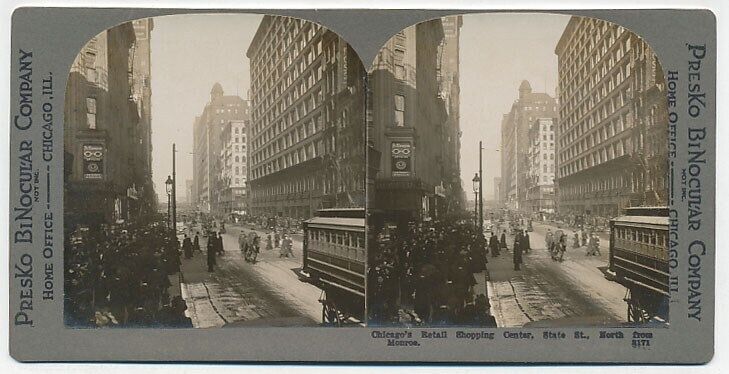CHICAGO SV - State Street from Monroe - Presko 1900s