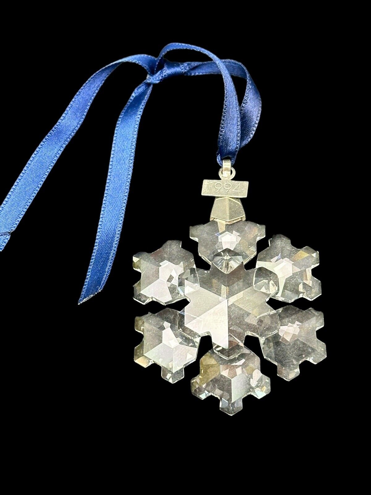 Swarovski 1994 Annual Christmas Holiday Crystal Snowflake 2” Ornament (No Box)