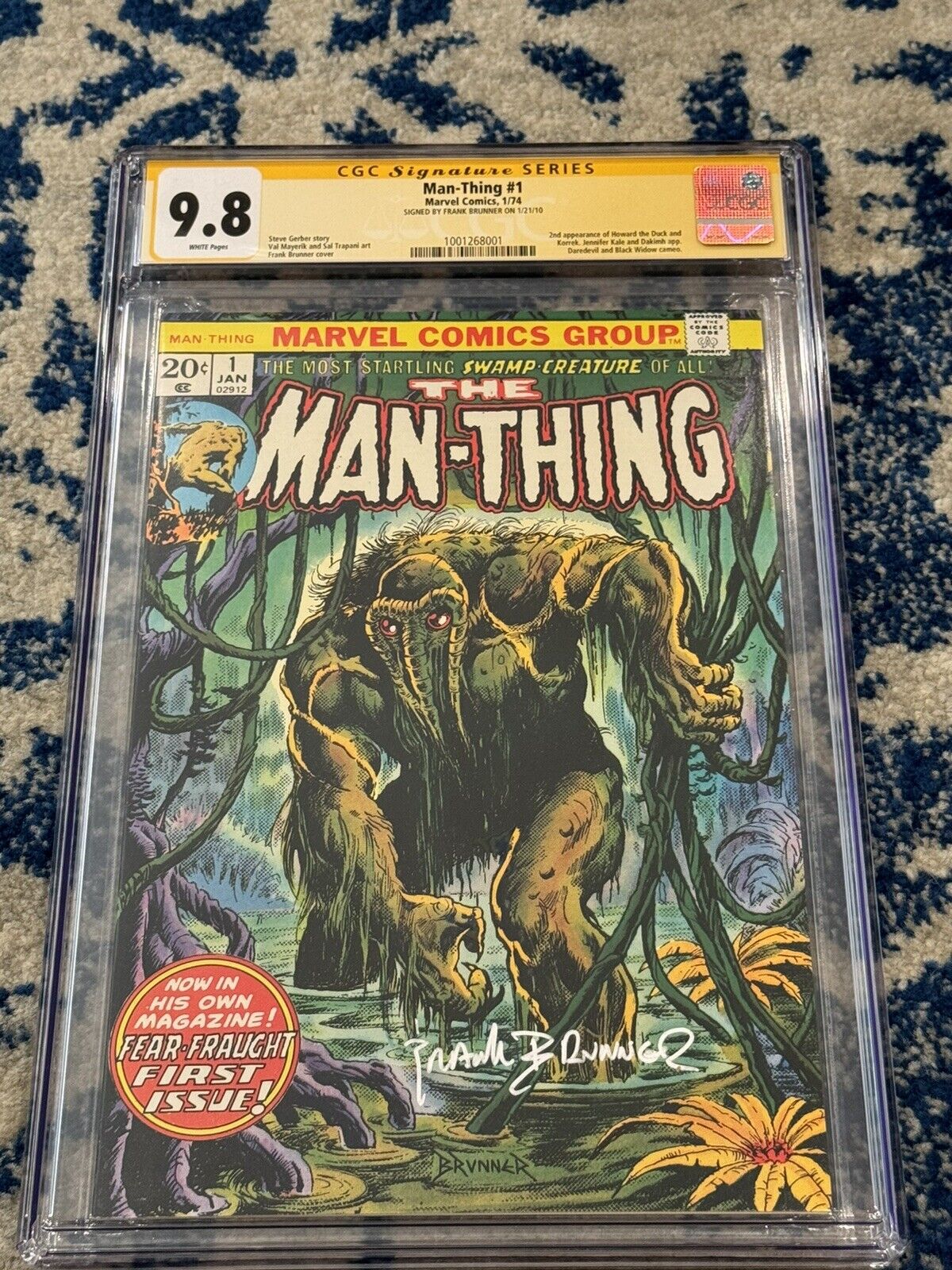 Man-Thing #1 CGC 9.8 SS White Pages signed by Frank Brunner 🔥 Census: 1 Of 4