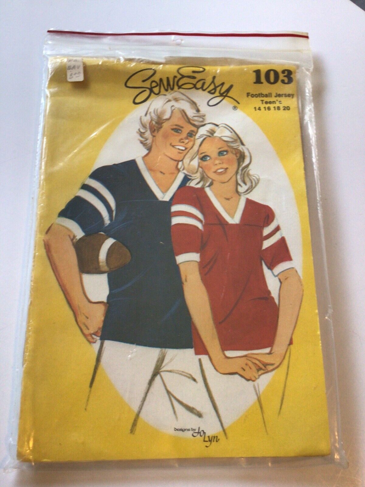 1 Vintage (1982) But New Sew Easy Pattern 103 Teens Shirt Sizes 14 16 18 20