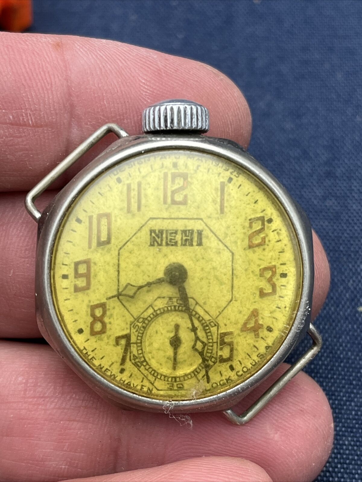 Rare 1920s NEHI Orange Soda Premium Wristwatch Advertising Art Deco Style