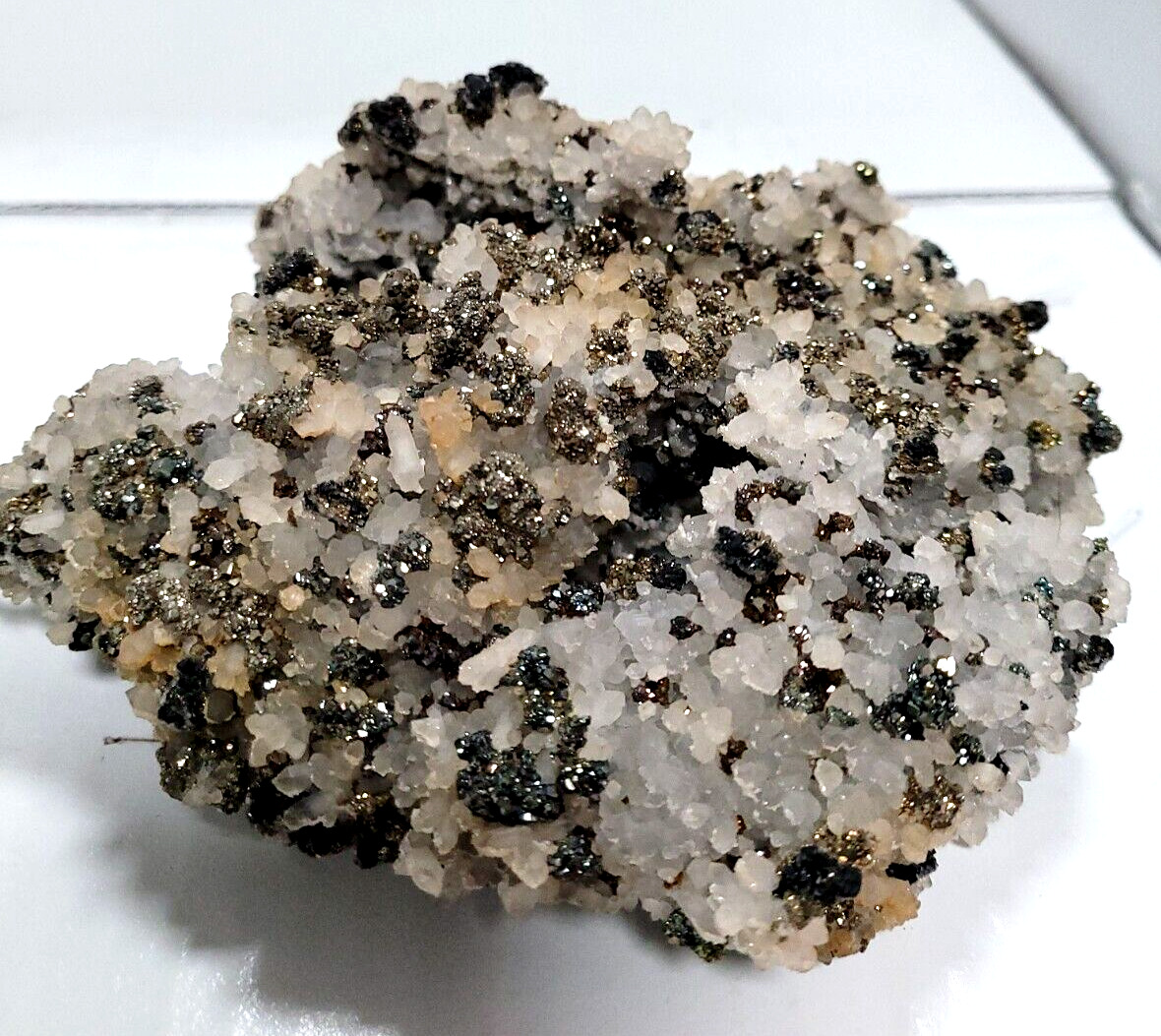 1.11 lb Natural Chalcopyrite Calcium Crystal Cluster Rare Mineral Specimen