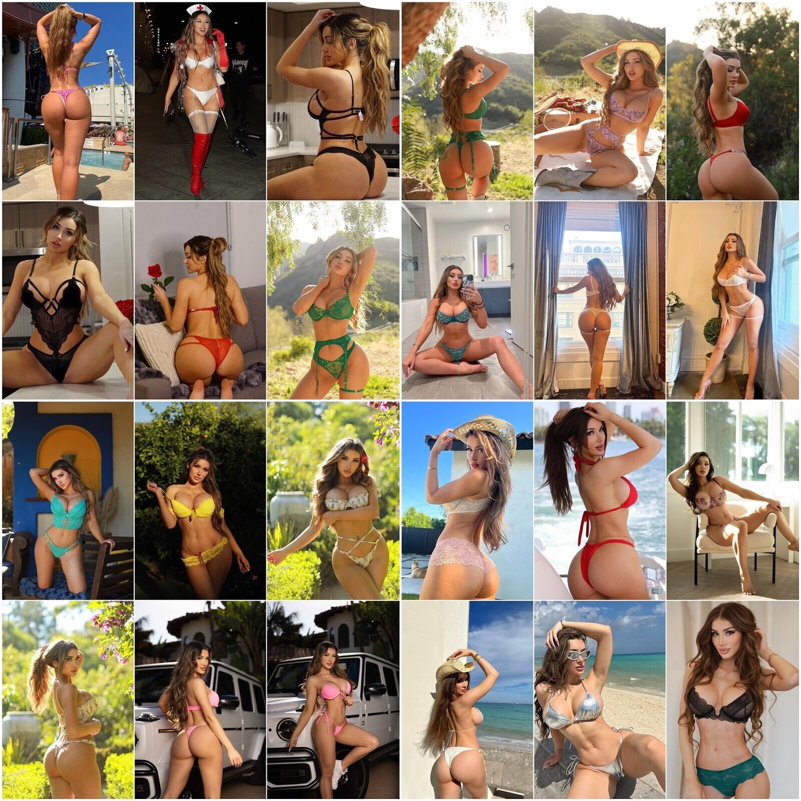 LOT 24 PCS Photo 8x10 Sexy Molly Eskam Hot Collection Model Girl Celebrity 5MOME