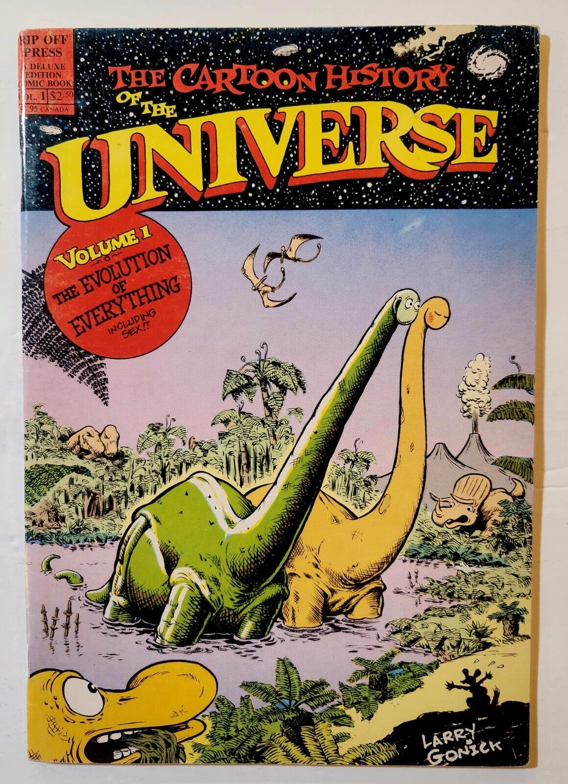 THE CARTOON HISTORY OF THE UNIVERSE #1 RIP OFF PRESS 1987 1st Print VF/NM