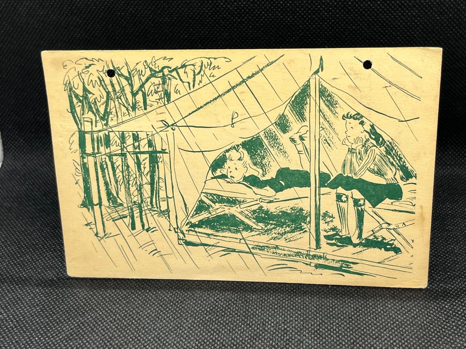1940 GIRL SCOUT CAMP POSTCARD \