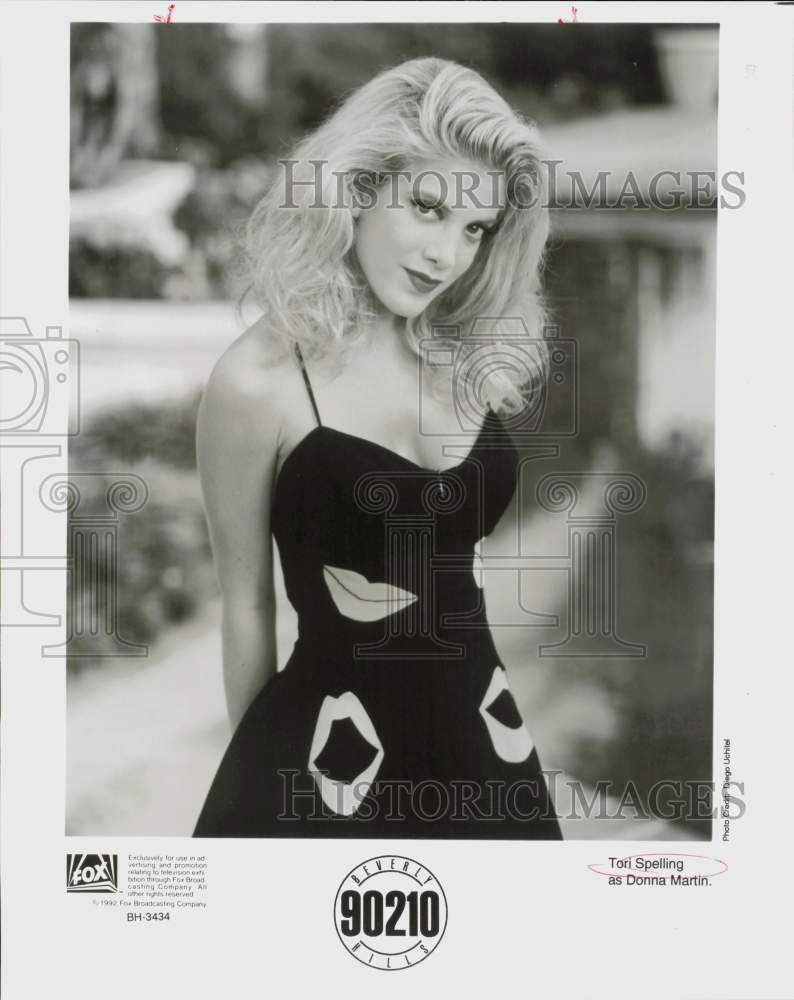 1992 Press Photo Actress Tori Spelling as Donna Martin in \