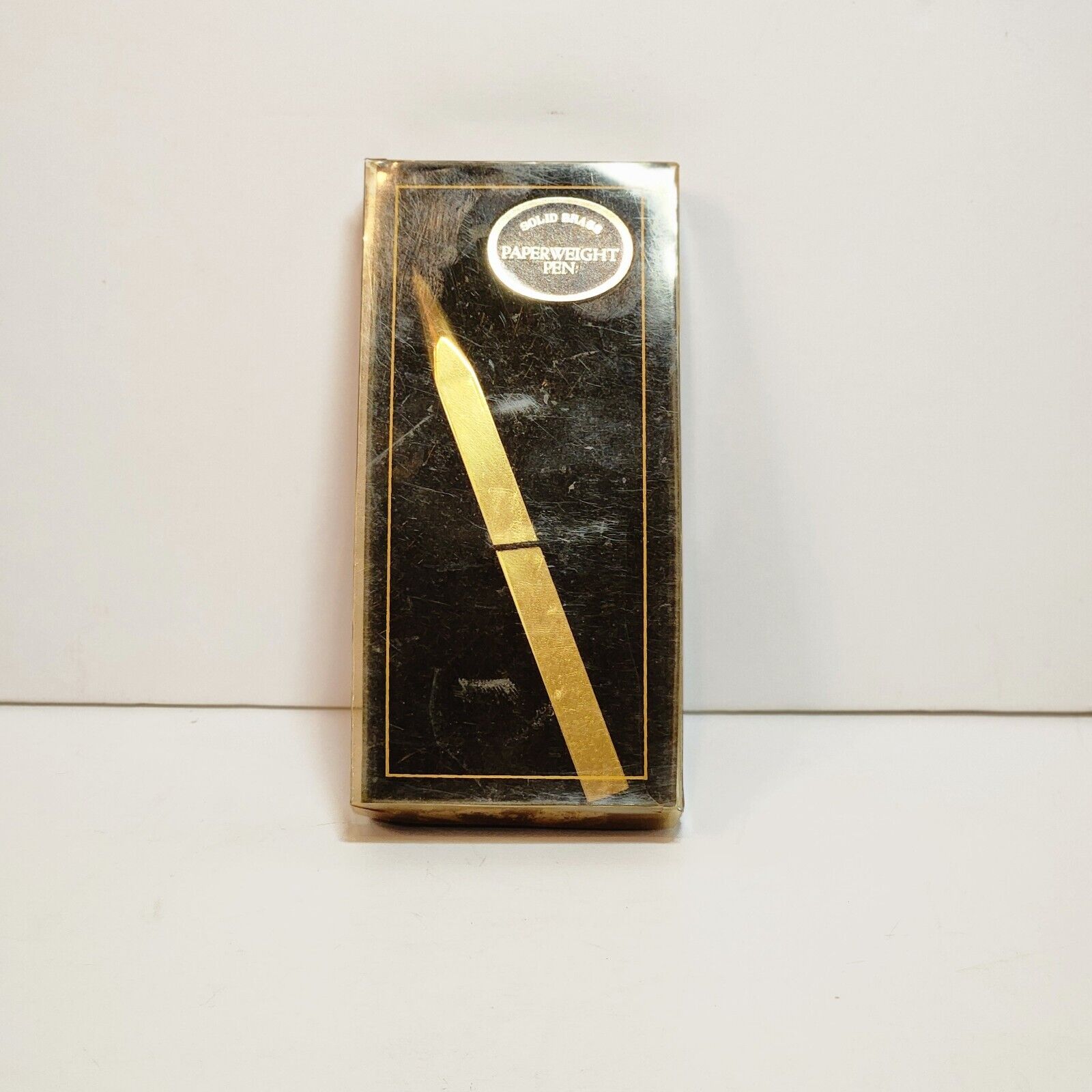 Solid Brass Paperweight Ink Pen