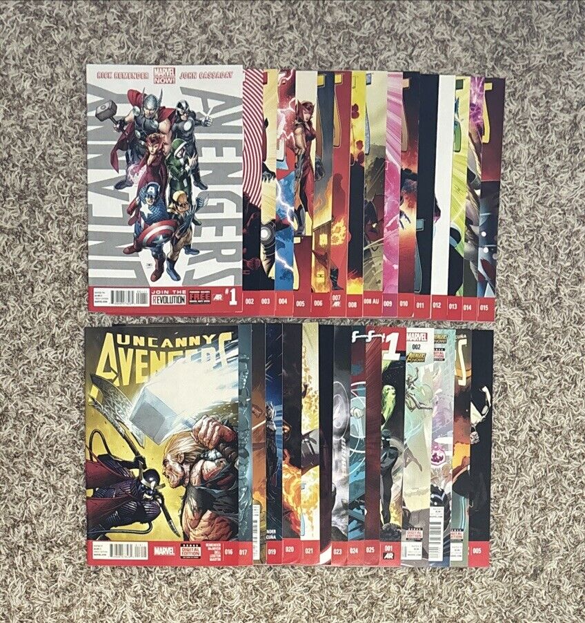 Uncanny Avengers #1-25 + 8AU & #1-5 complete vol 1 & 2 set 2012 2015 lot 1 5 25