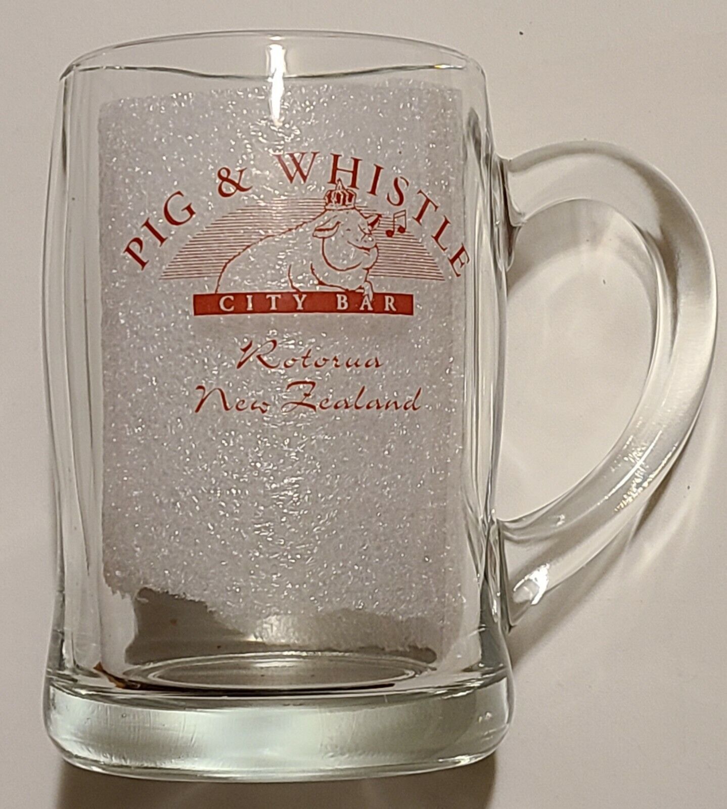 Vintage Beer Mug Pig & Whistle Rotorua New Zealand Original, Rare Mug