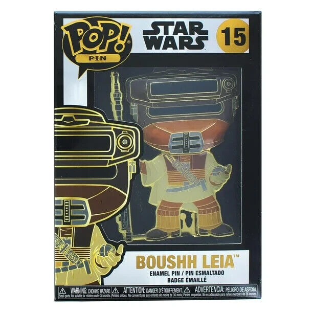Funko POP Pin: Star Wars #15 Boushh Leia Large Enamel Pin - New Sealed in box