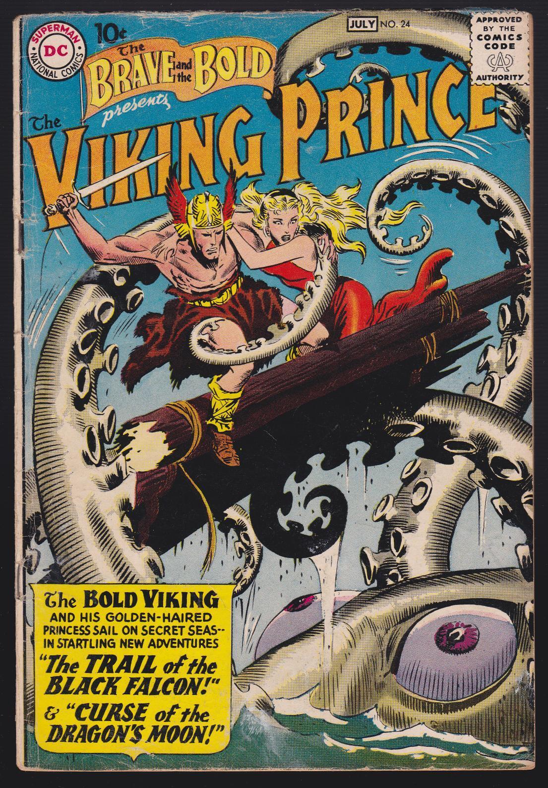 Brave and the Bold #24 Viking Prince VG 4.0 DC Comic - Jul 1959 Joe Kubert