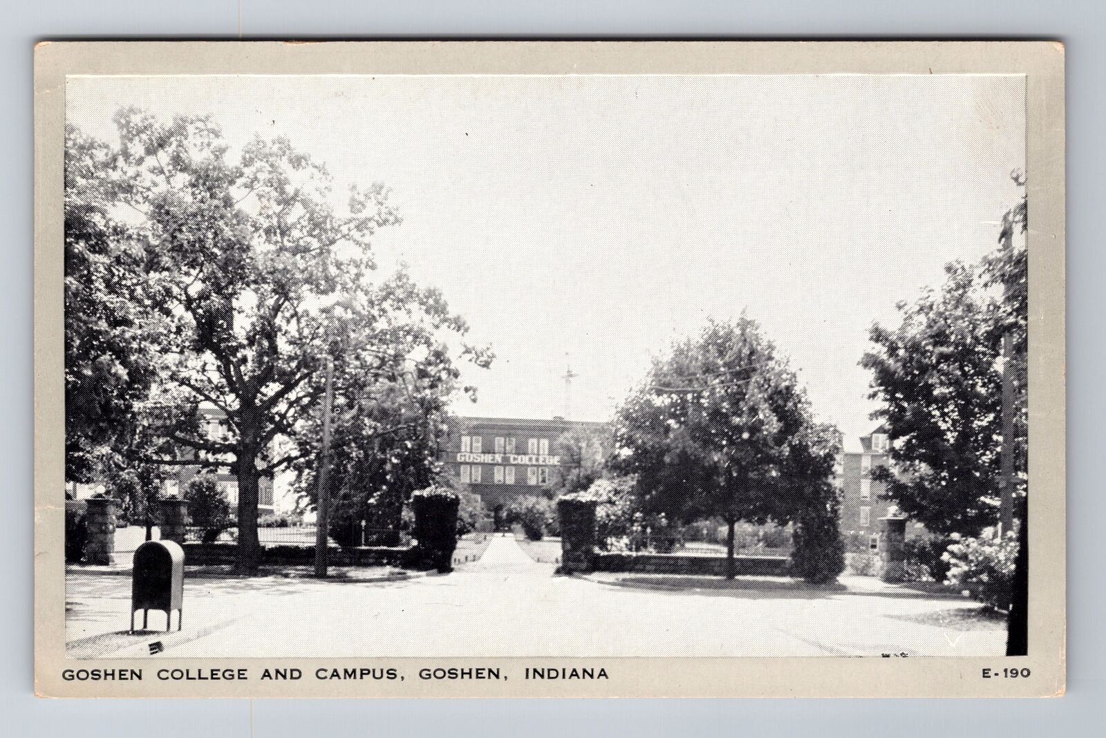 Goshen IN-Indiana, Goshen College Campus, Antique Vintage Souvenir Postcard