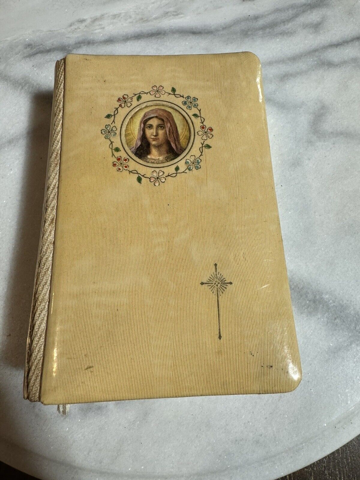 Antique Polish Celluloid Bible EUC Copyright 1894