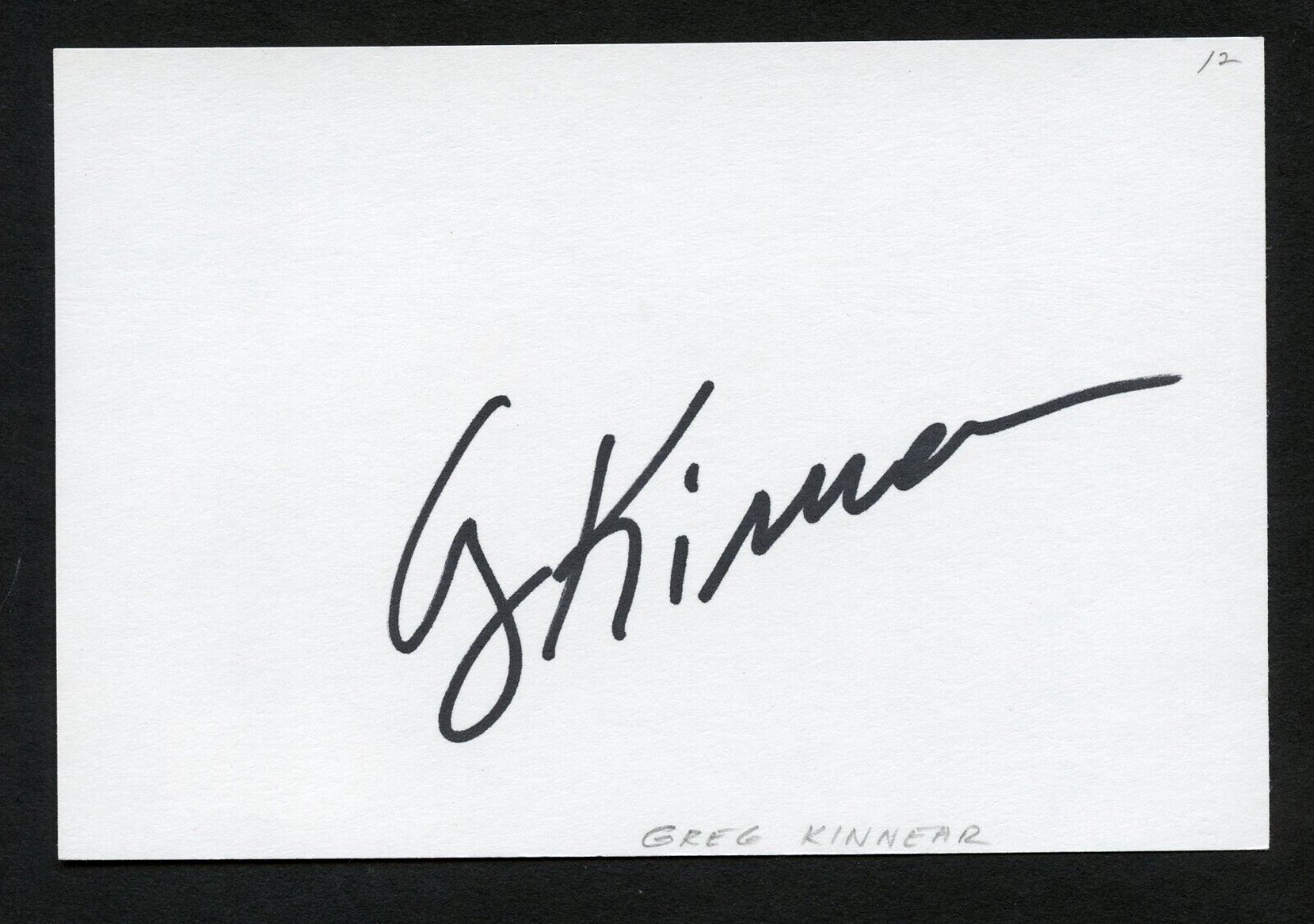 Greg Kinnear signed autograph auto 4x6 card Actor: As Good As it Gets BAS Cert