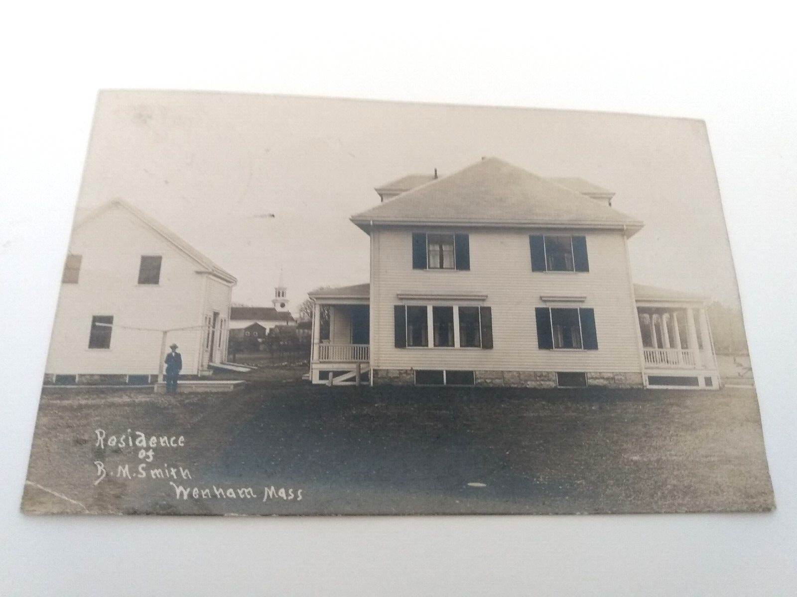 1911 Bill Smith & His House RPPC Real Photo Postcard, Sent by Mr. Smith