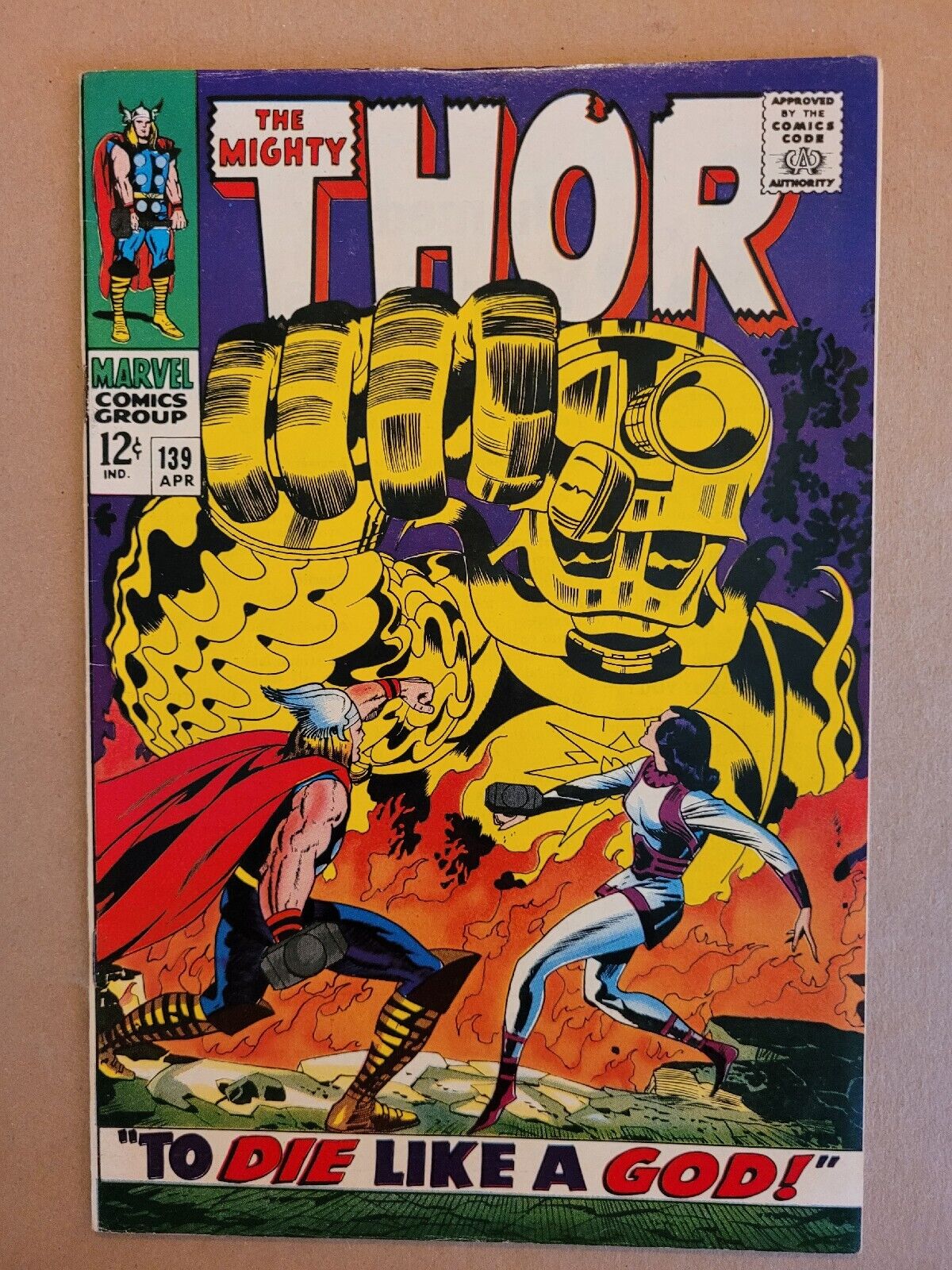 Thor #139 Apr 1967 Ulik 1st Sif Cover Lee Kirby Silver Age Marvel Very Fine+