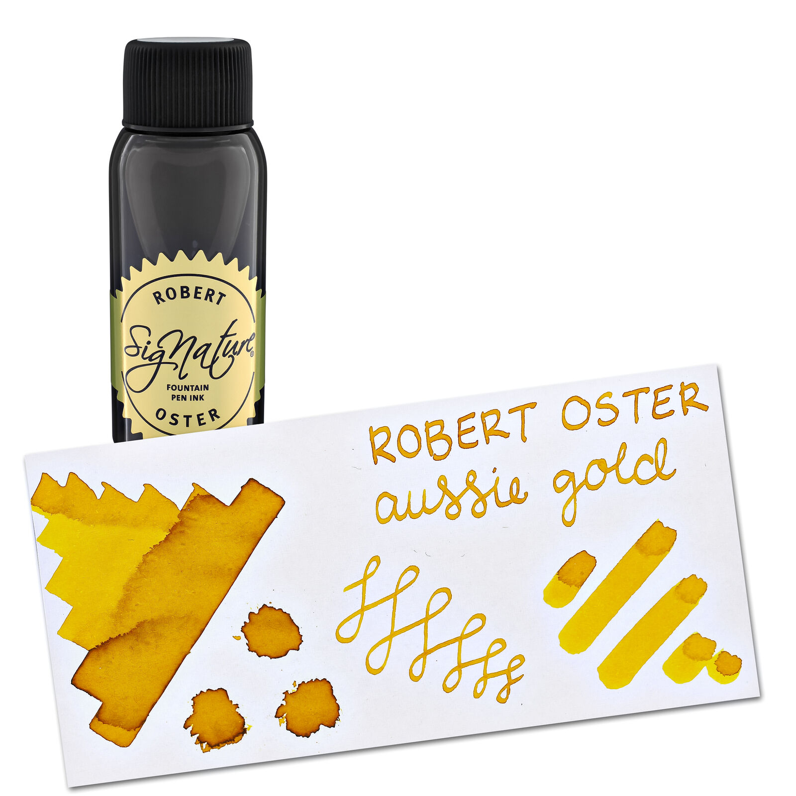Robert Oster Shake \'N\' Shimmy Bottled Ink in Aussie Liquid Gold- 50mL - NEW