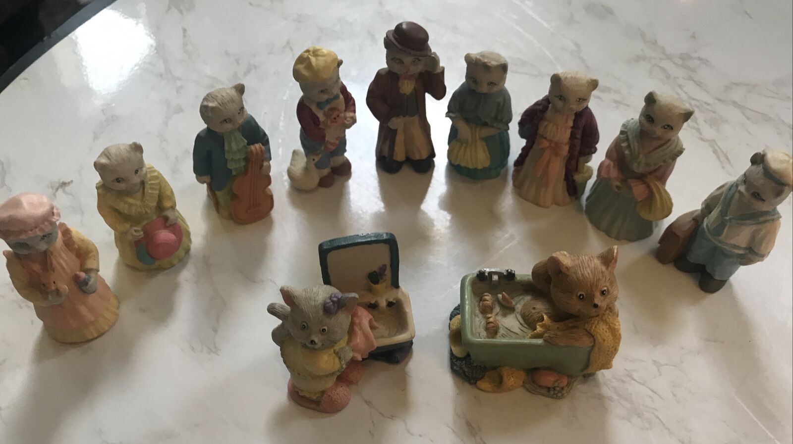 Vintage J.C. KITTEN MINIATURE Figurines 🔥RARE LOT OF 11 🔥 Great Collection 🐈