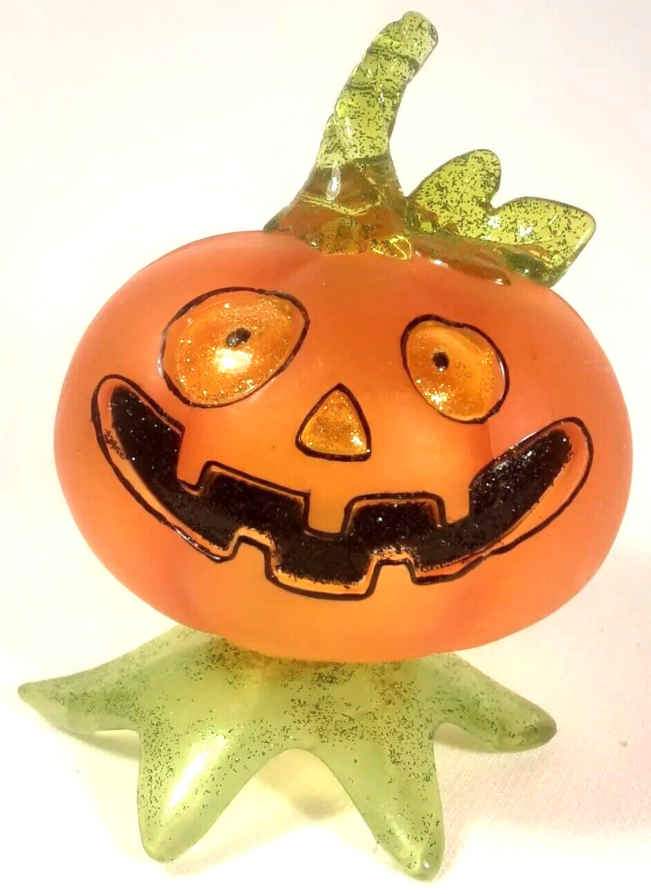 Halloween Jack O Lantern Pumpkin Bobblehead Spooky Wonky Vintage Holiday Decor