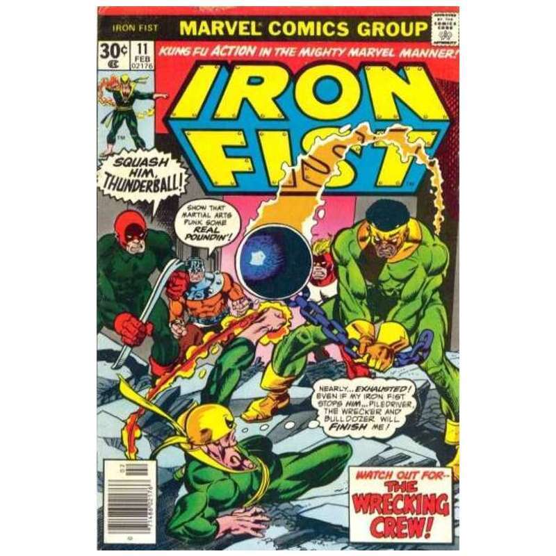 Iron Fist (1975 series) #11 in Very Fine minus condition. Marvel comics [e*