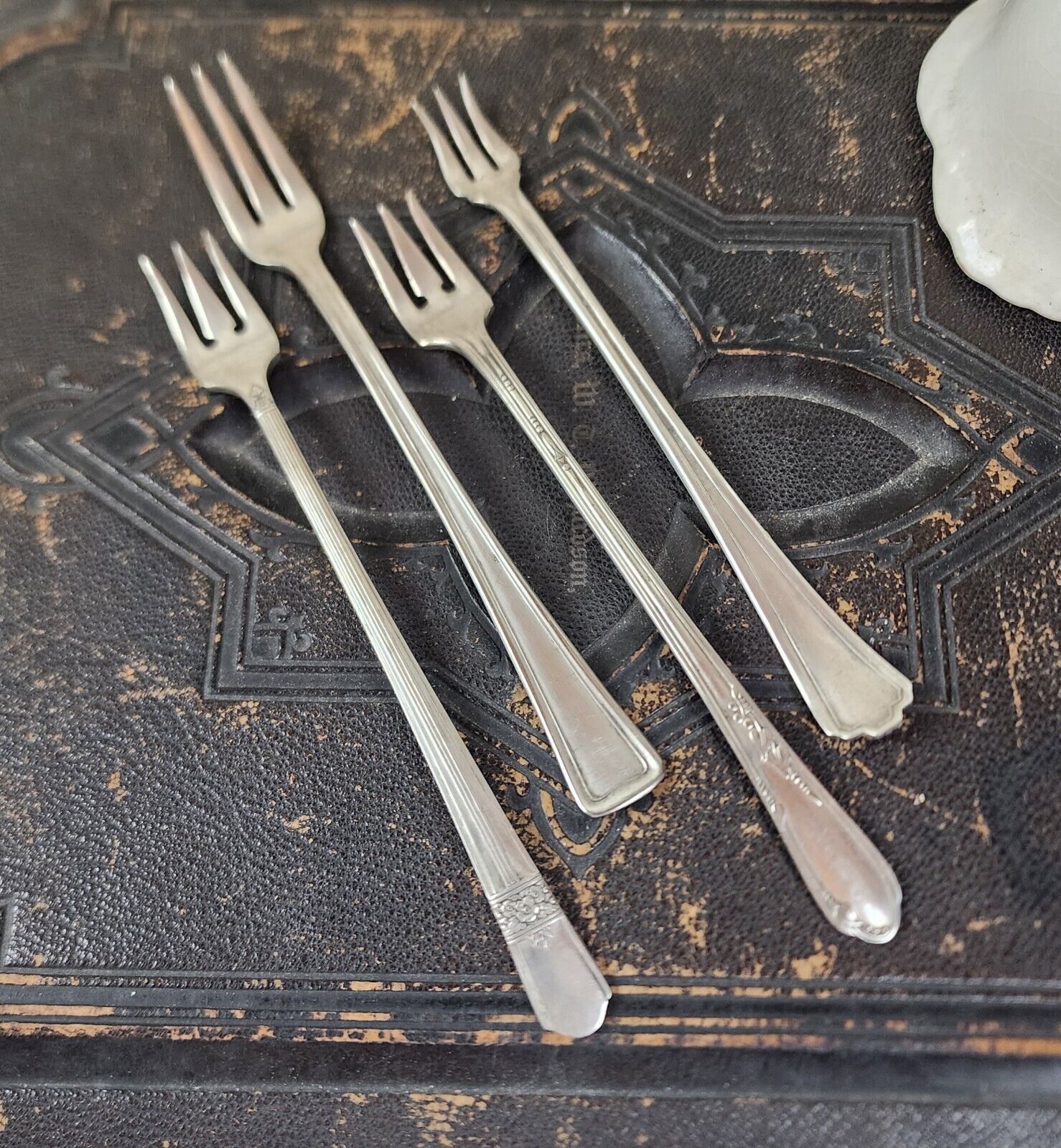 Antique/Vintage Mismatched Silverplate Cocktail Seafood Olive Charcuterie Forks