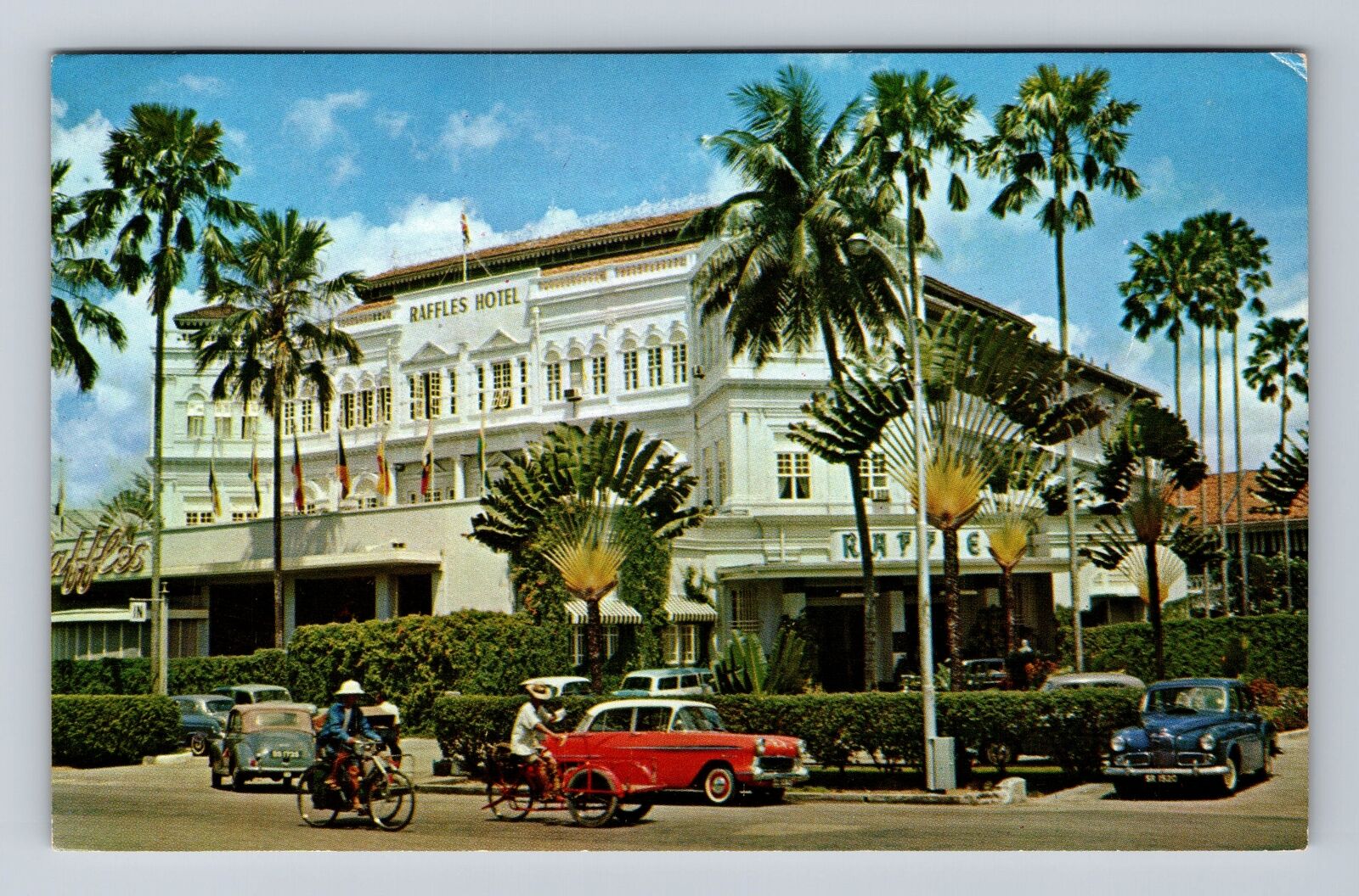 Singapore, Raffles Hotel, Advertising, Antique Souvenir Vintage Postcard