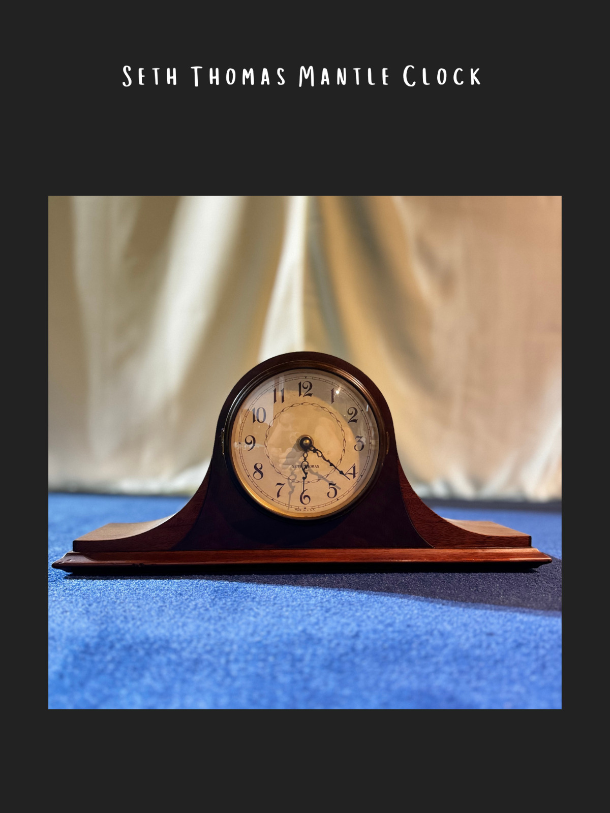 Seth Thomas Vintage Wood Battery Operated Mantle Clock