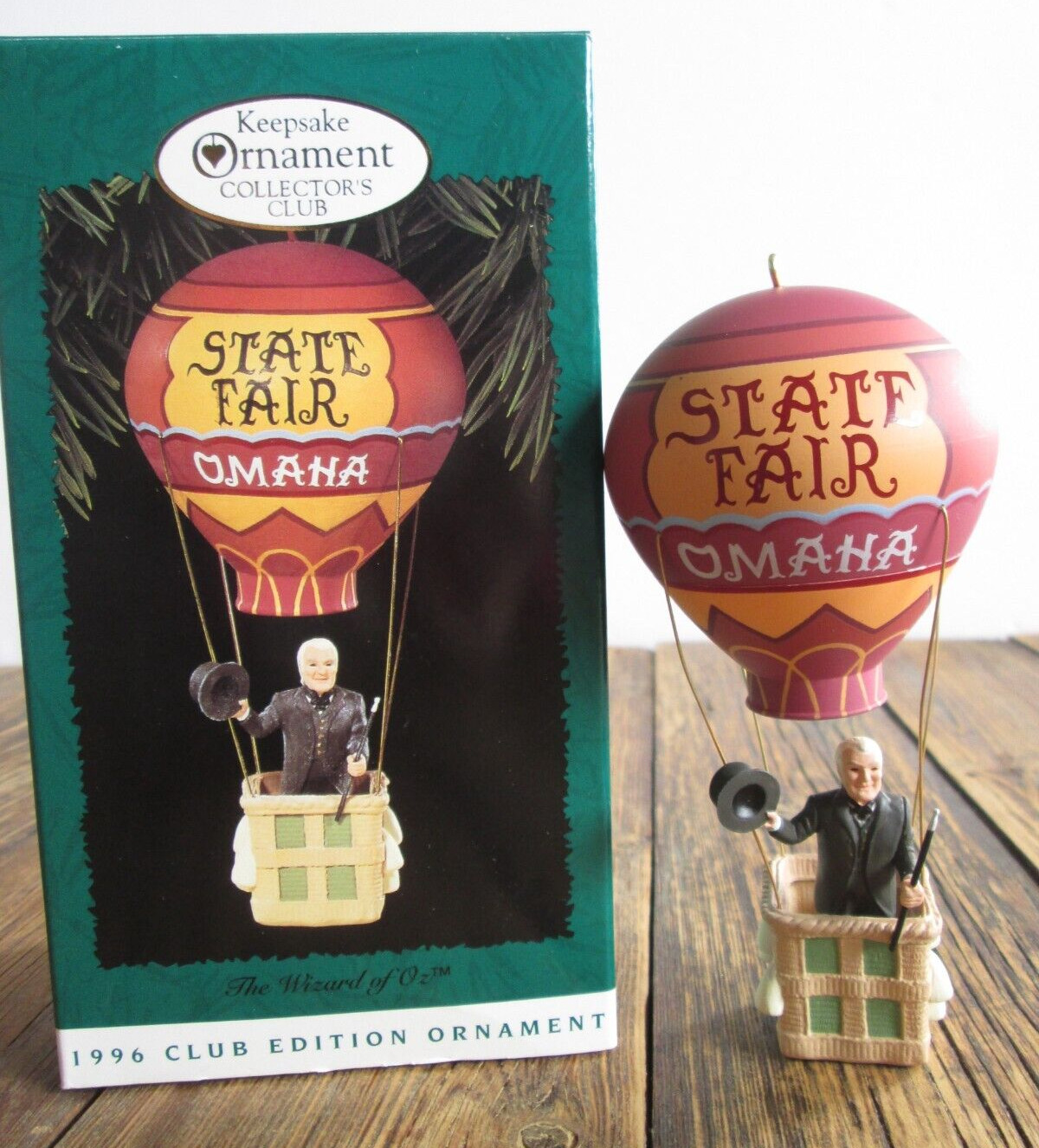 NEW Hallmark 1996 Club Edition Ornament Wizard of Oz State Fair Omaha Balloon