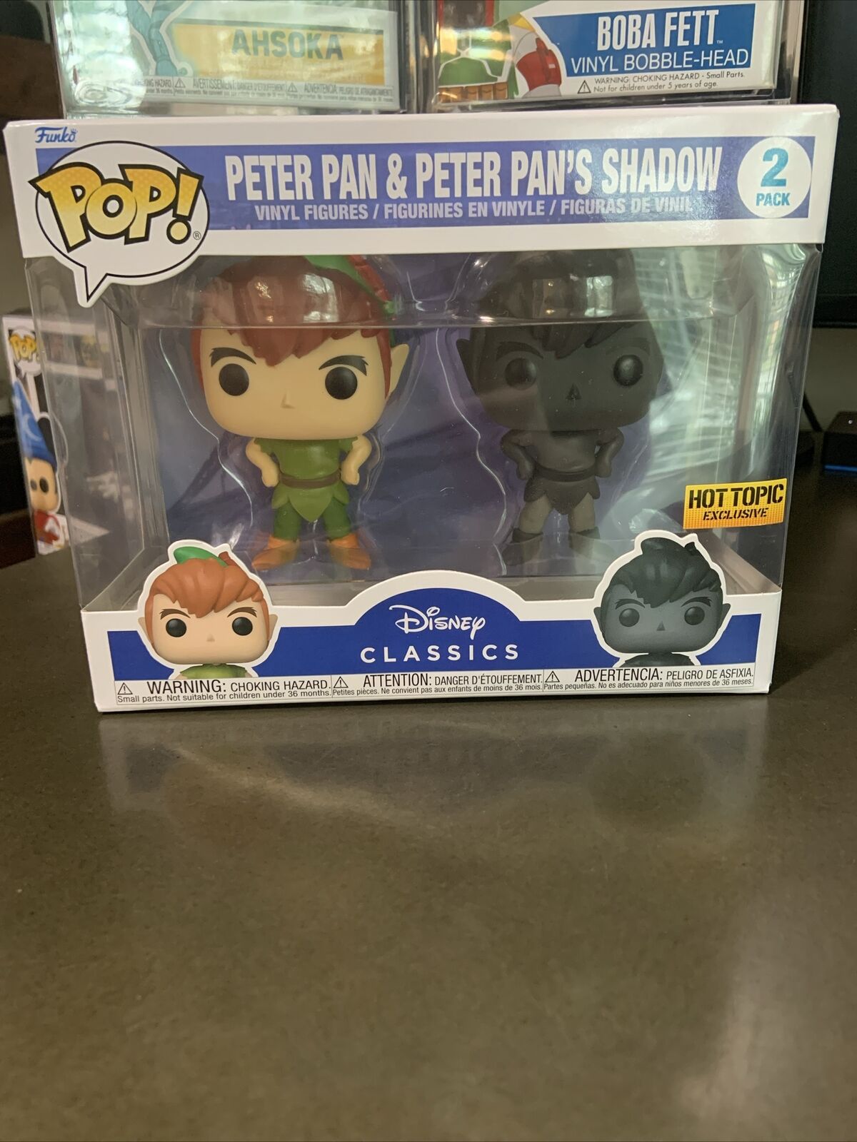 Funko Pop Disney Classics Peter Pan And His Shadow 2 Pack Hot Topic Exclusive