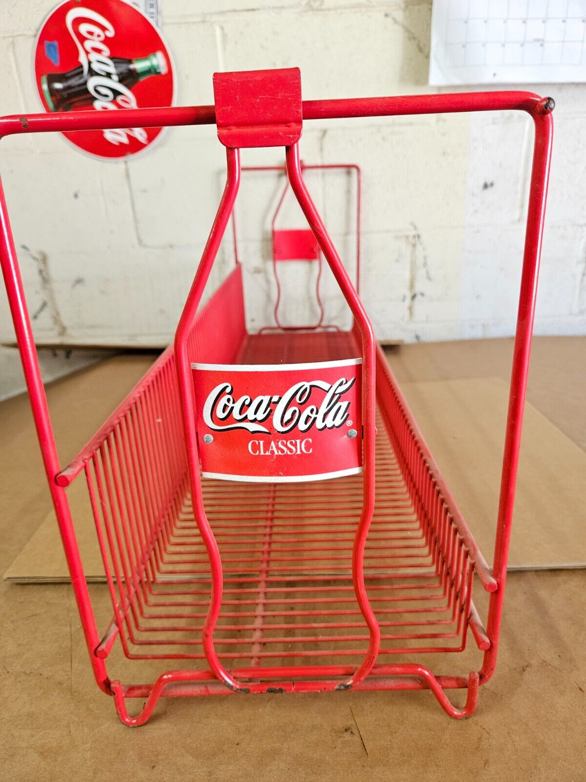 2 Vintage Coca Cola Classic Wire Store Display Bottle Rack Stackable Advertising