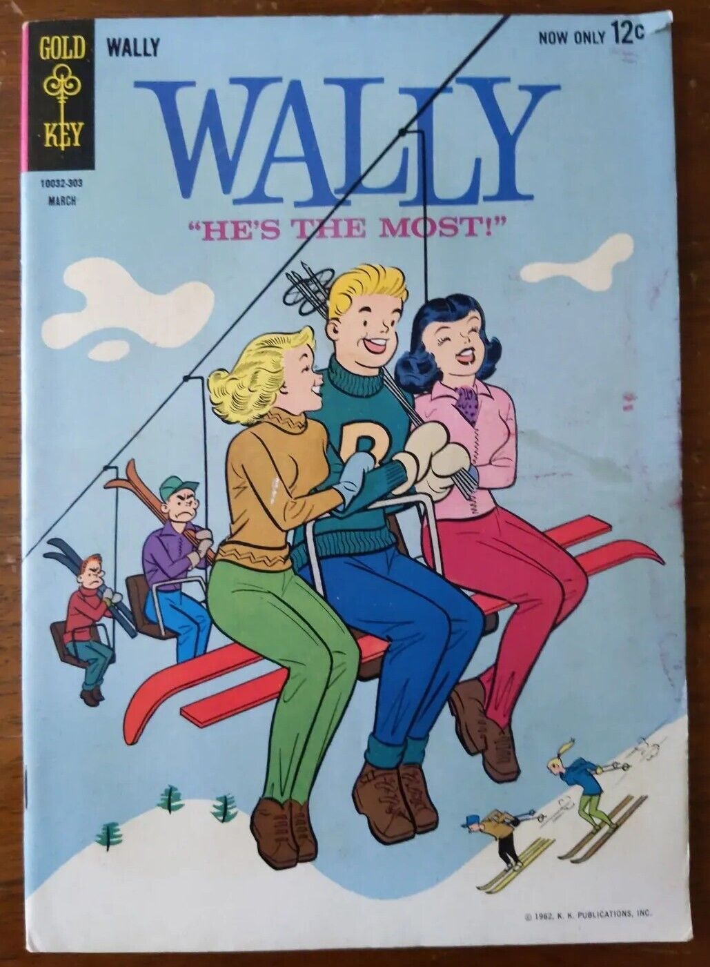 Wally #2 - He\'s The Most Skiing Ski Lift Cover GGA Gold Key - 1963