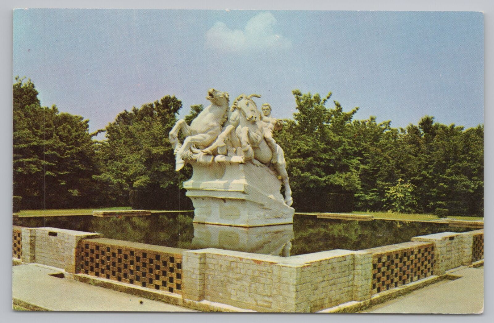 State View~Myrtle Beach SC~Brookgreen Gardens~Statue~Vintage Postcard