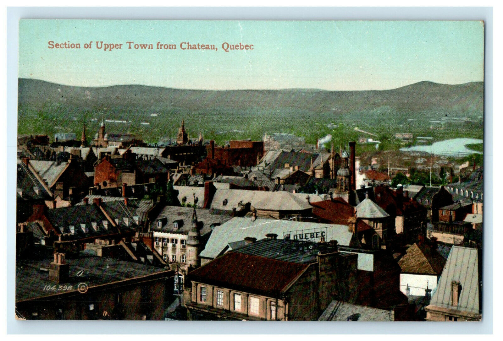 c1910s Section of Upper Town from Chateau Quebec Canada CA Antique Postcard