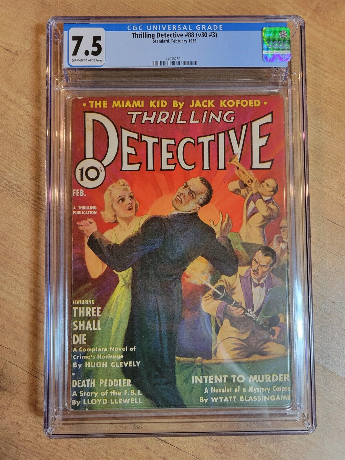 Thrilling Detective  Pulp Magazine February 1939 CGC 7.5 GGA Shooting Cover