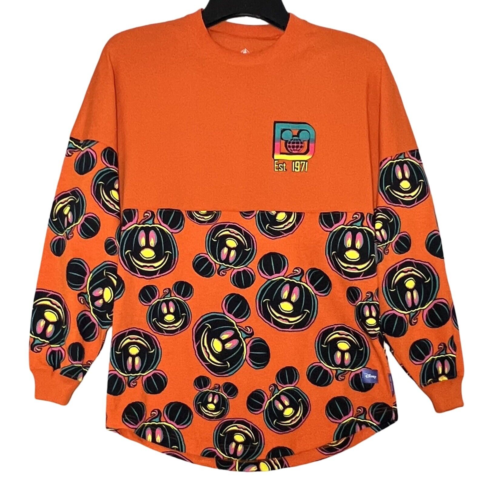 Disney Parks 2023 Halloween Mickey Pumpkins Spirit Jersey Adult Size XS