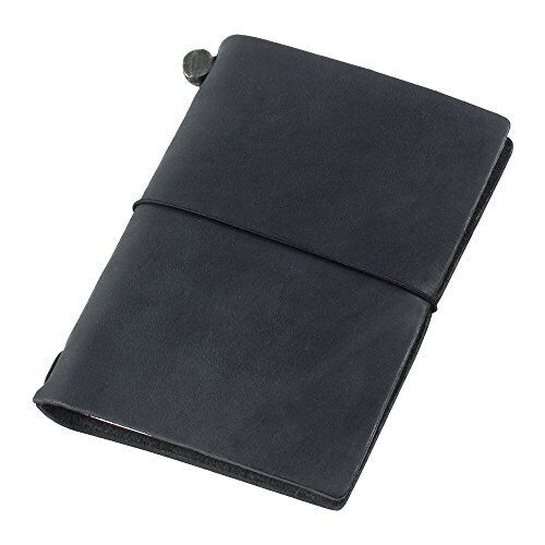 Midori Travelers Notebook Black Leather Passport size JAPAN Mint