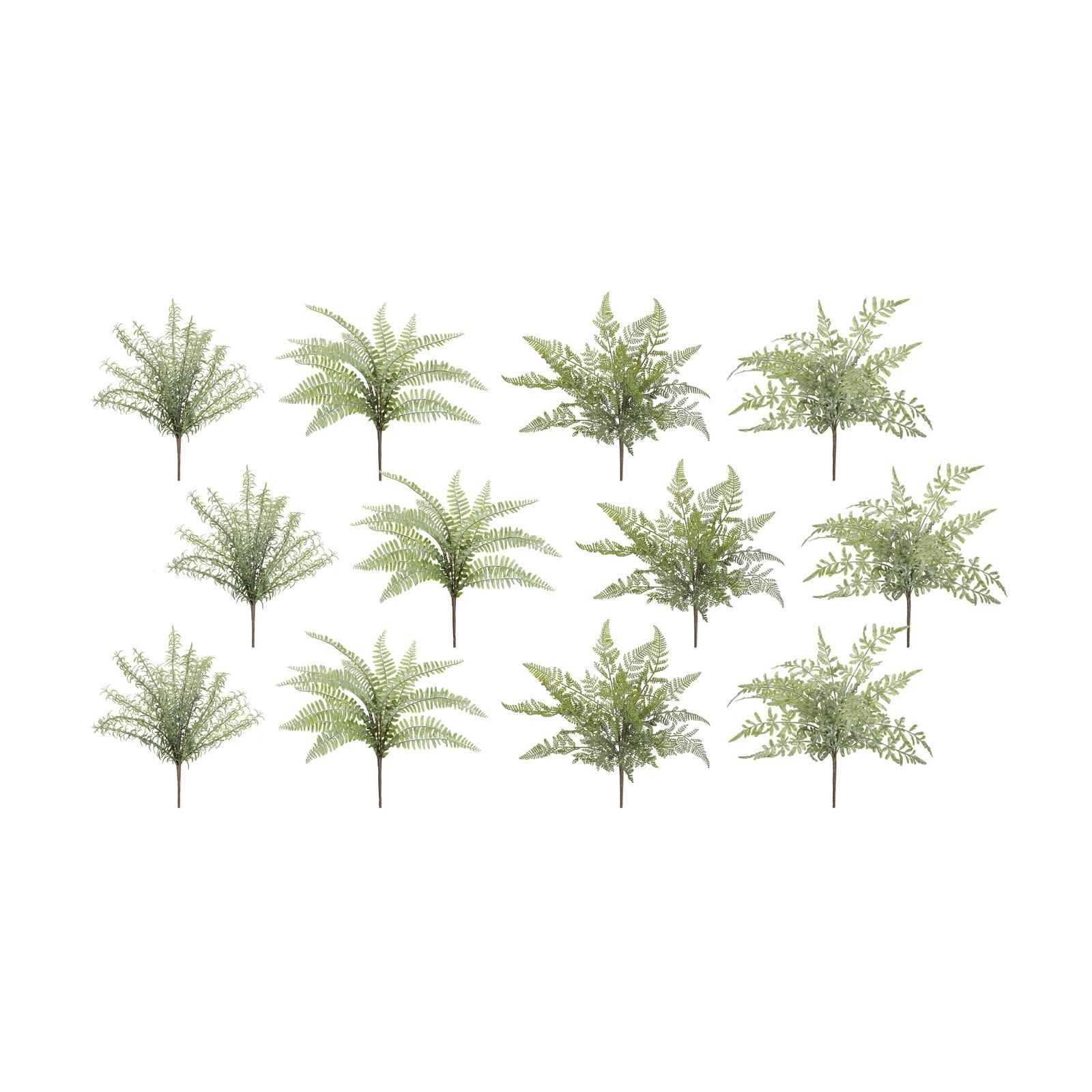 Melrose Assorted Fern Foliage Bush (Set of 12)